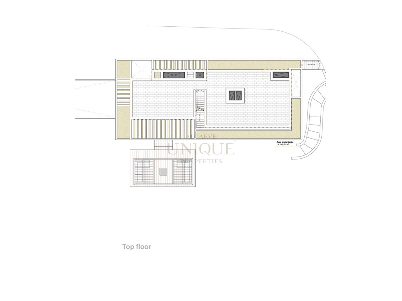 Extensa propriedade frente ao mar