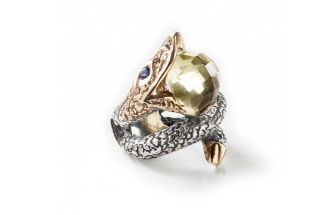 Anel prata e ouro - ASP 1128